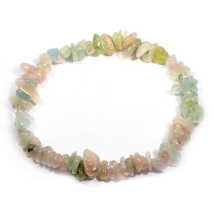 Morganite & Aquamarine Gem Chip Bracelet