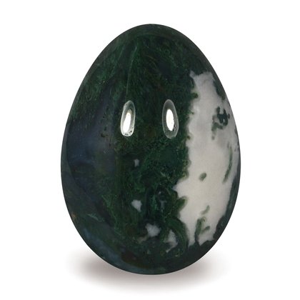Moss Agate Crystal Egg ~48mm