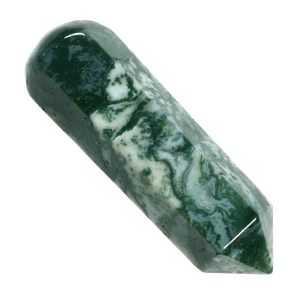 Moss Agate Crystal Massage Wand