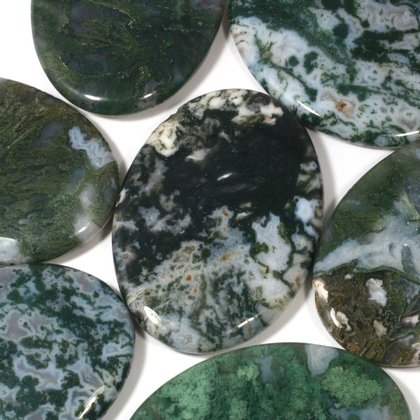 Moss Agate Palm Stone ~70x50mm