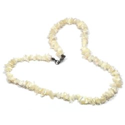 Mother of Pearl Gemstone Chip Necklace with Clasp