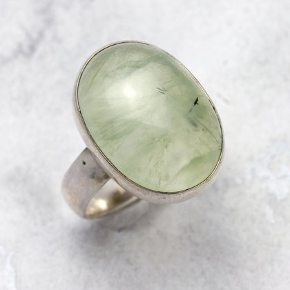 New Jade & Silver Ring ~ 7 US Ring Size , O UK Ring Size