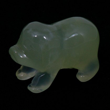 New Jade Carved Crystal Pig