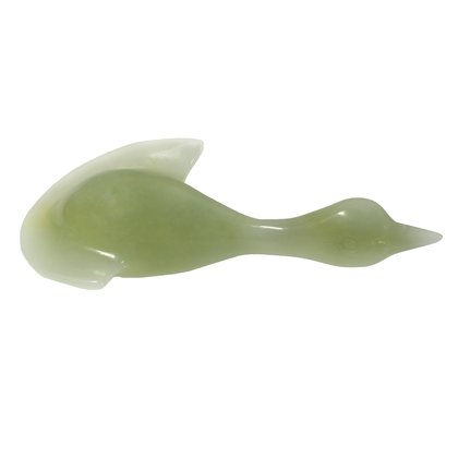 New Jade Carved Flying Swan (Large)