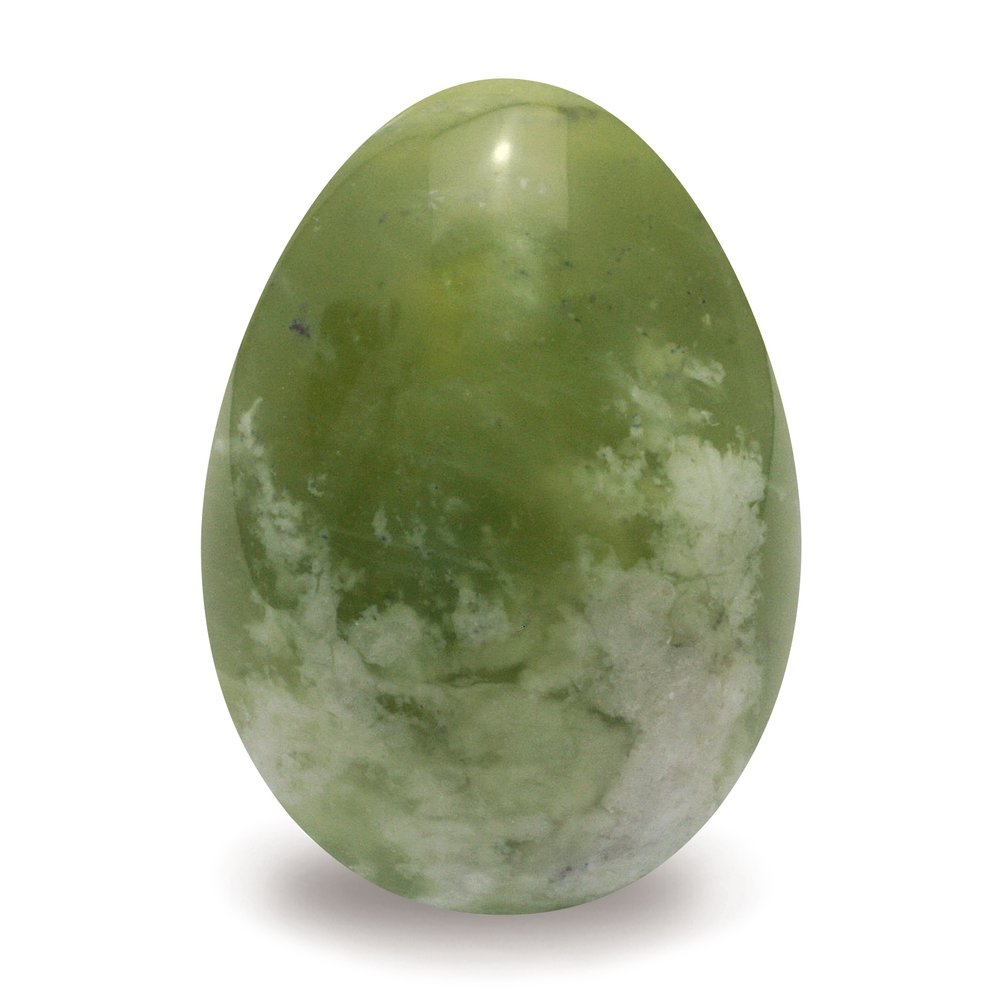 New Jade Crystal Egg 48 mm with free stand 
