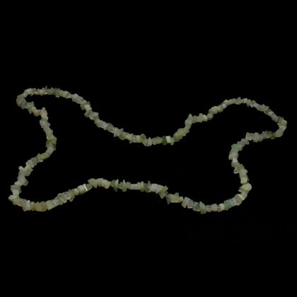 New Jade Gemstone Chip Necklace ~ 35"