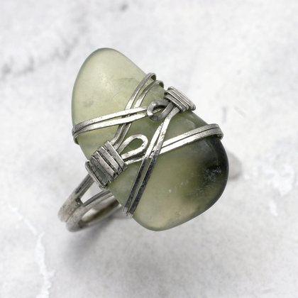 New Jade Wire Wrap Ring ~ 7 US Ring Size , O UK Ring Size