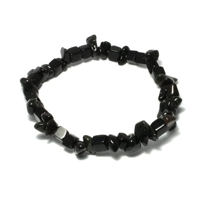 Obsidian Gemstone Chip Bracelet