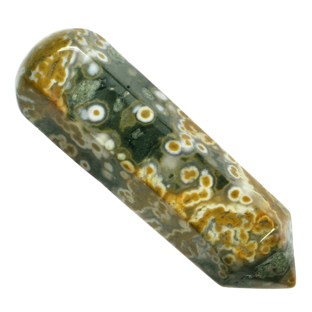 6-7cm Natural Yellow Smelting Jasper Quartz Crystal Point Wand - Hexagonal Obelisk, Handmade Polished