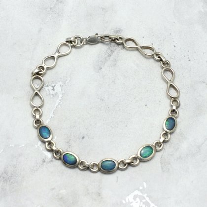 Opal & Silver Bracelet ~187mm