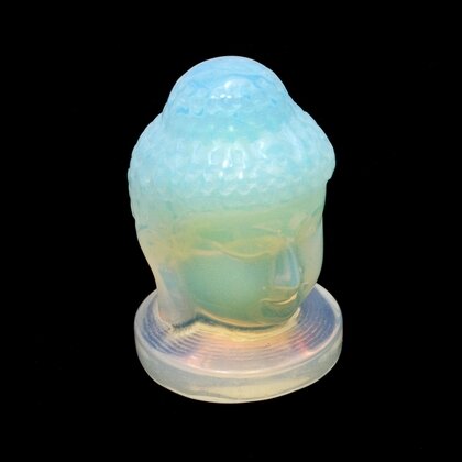 Opalite Carved Thai Buddha Head 40mm