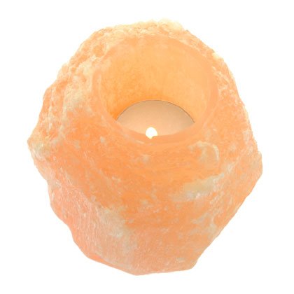 Orange Selenite Tea Light Holder - Skyscraper