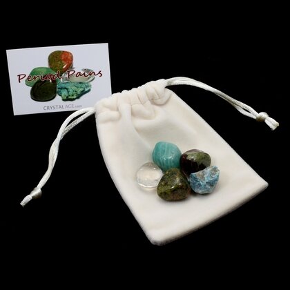 Period Pains (PMT) Crystal Healing Pack & Reference Card