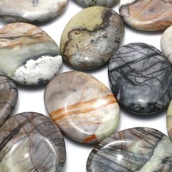 Picasso Jasper Thumb Stone ~40mm