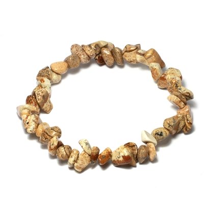 Picture Jasper Gemstone Chip Bracelet