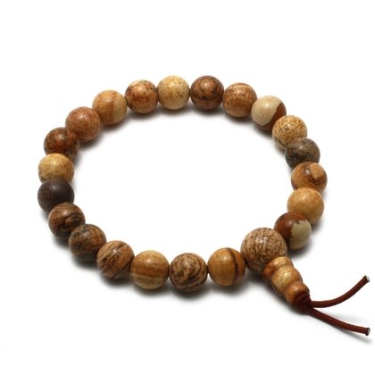 Picture Jasper Power Bead Bracelet