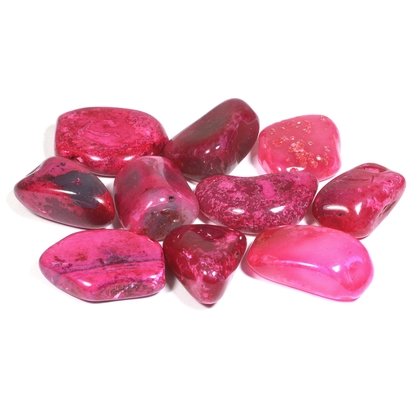 Pink Agate Flat Tumble Stone (20-25mm)