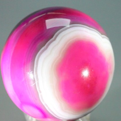 Pink Banded Agate Crystal Sphere ~55mm