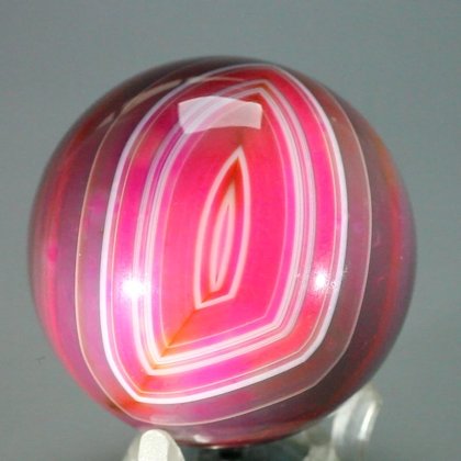 Pink Banded Agate Crystal Sphere ~50mm