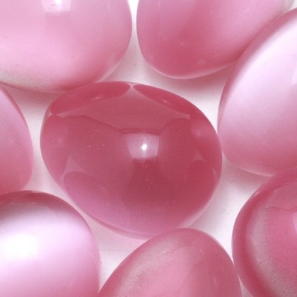 Pink Cat's Eye Crystal Egg ~46mm