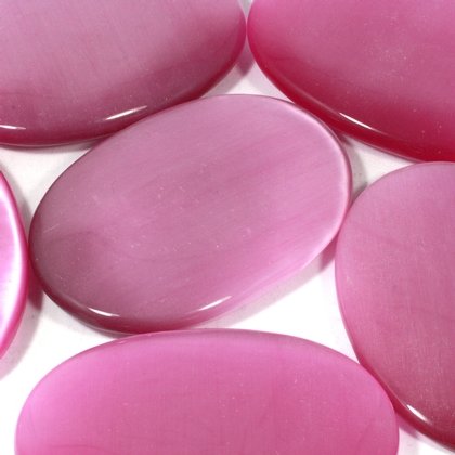 Pink Cat's Eye Palm Stone ~70x50mm