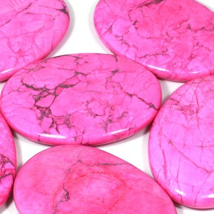 Pink Howlite Palm Stone ~70x50mm