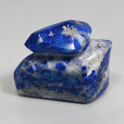 Polished Lapis Crystals on White Quartz ~38 x 47mm