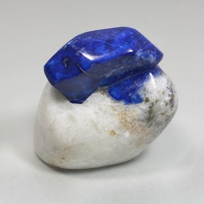 Polished Lapis Crystals on White Quartz ~49 x 45mm