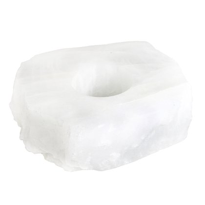 Polished Top Quartz Tealight Candle Holder