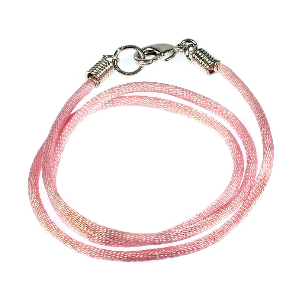 Crystalage Polyester Cord Necklace - 16inch (Pink) - 1 Cord Necklace