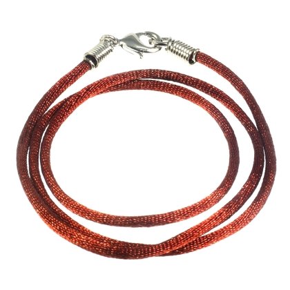 Polyester Cord Necklace - 18inch (Brown)