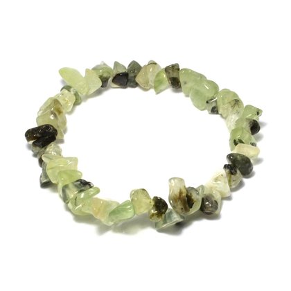 Prehnite & Epidote Gemstone Chip Bracelet