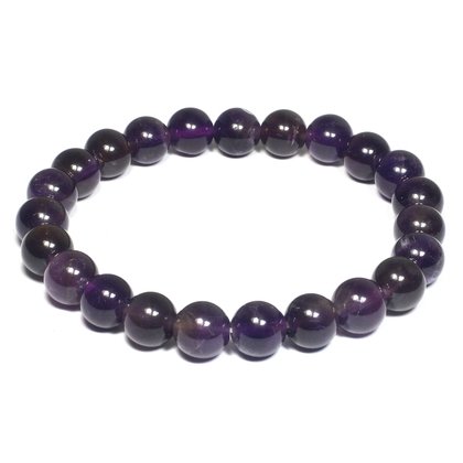 Amethyst 8mm Round Bead Bracelet