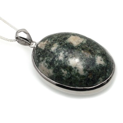 Preseli Bluestone & Silver Pendant ~41mm