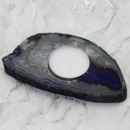 Purple Agate Tealight Candle Holder ~124x64mm