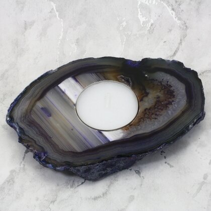 Purple Agate Tealight Candle Holder ~270mm