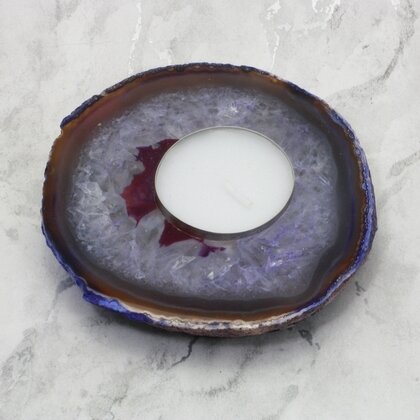 Purple Agate Tealight Candle Holder ~99x97mm