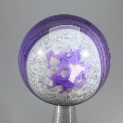 Purple Banded Agate Crystal Sphere ~40mm