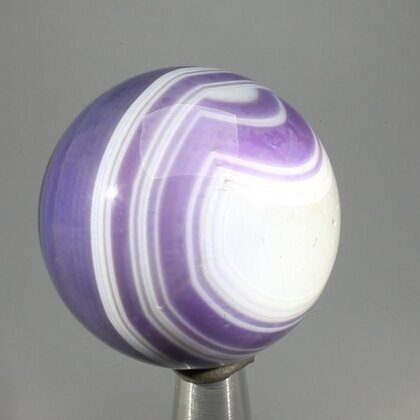Purple Banded Agate Crystal Sphere ~40mm