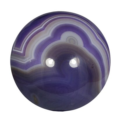 Purple Banded Agate Crystal Sphere ~5.5cm