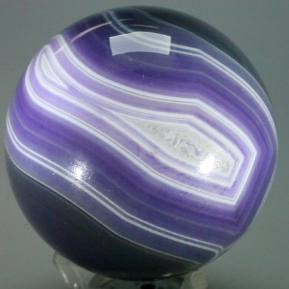 Purple Banded Agate Sphere ~60mm