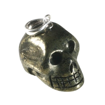 Iron Pyrite Crystal Skull Pendant ~ 20 mm