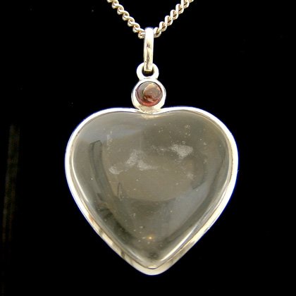 Quartz & Amethyst Silver Pendant - 36mm