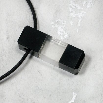 Quartz & Obsidian Necklace - 28mm