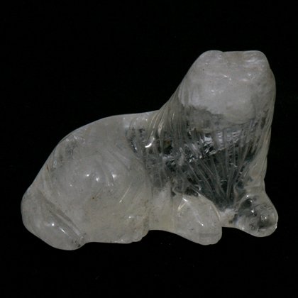 Quartz Carved Crystal Dog