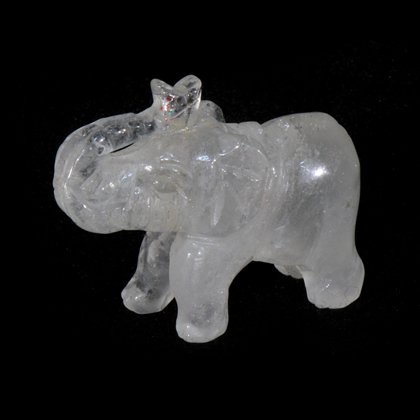 Quartz Carved Crystal Elephant