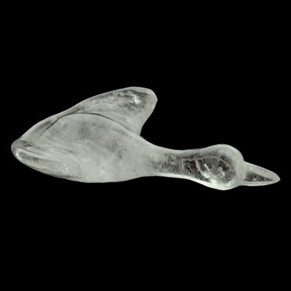 Quartz Carved Flying Swan (Large)