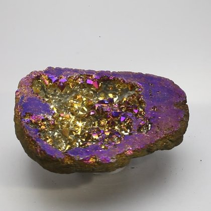 Rainbow Aura Quartz Geode ~66mm