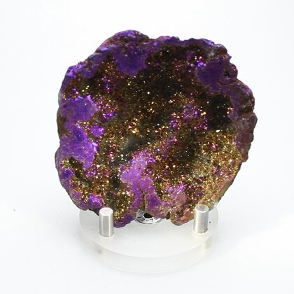 Rainbow Aura Quartz Geode ~70mm