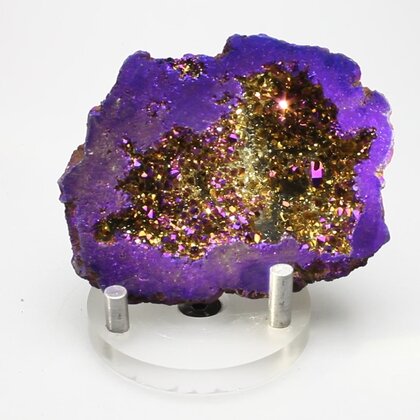 Rainbow Aura Quartz Geode ~72mm